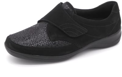 Waldläufer OrthoTritt Dames Klittenbandschoen - M54306-217-001 Zwart - Wijdte M - Maat 4½ (37.5)