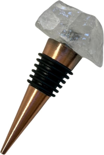 Bergkristal wijnstopper ruw