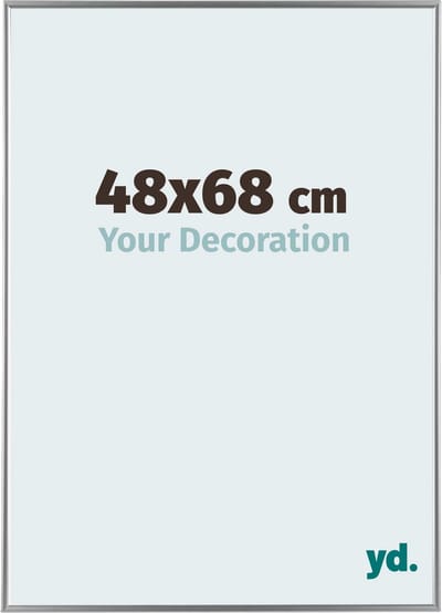 Your Decoration - Fotolijst 48x68 cm - Kunststof - Zilver Hoogglans - Evry