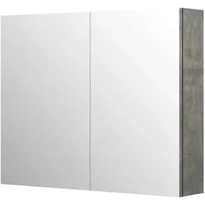 Aquazuro Spiegelkast Napoli - Betongrijs - 90cm - Fsc-gecertificeerd Hout