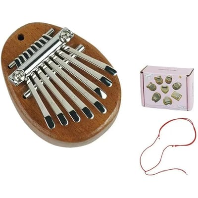 8 Toets Mini Houten Kalimba Hoge Kwaliteit Exquise Vinger Duim Piano Marimba Muzikaal Goede Accessoires Hanger Cadeau gray
