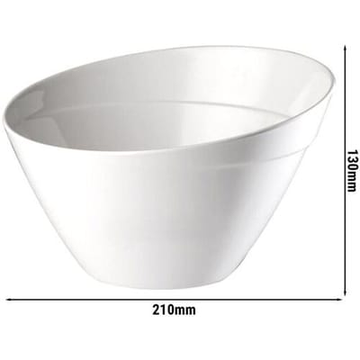 GGM Gastro (6 Stück) Schale - BALANCE - Melamin - 1,5 Liter - Ø 210mm - Weiß