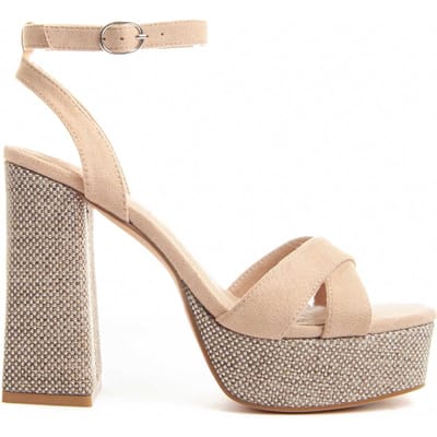 Sandalia De Tacón Para Mujer.  Montevita  Festsand8  88528 39 beige