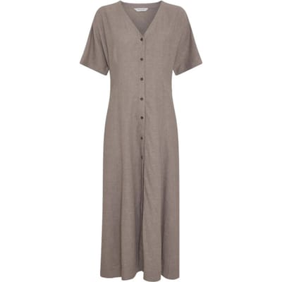 MSCH Copenhagen Mschviana Ginia 2/4 Dress Dames - Jurk - Beige - Maat XS