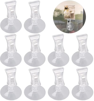 NTH products- Zuignapclips 10 Stuks - Multifunctionele Zuignappen - Antislip Bevestiging - Geschikt voor Glas - Waterdicht - Duurzaam Materiaal