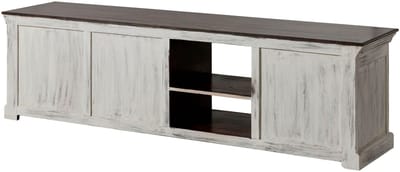 MASSIVMOEBEL24.DE mango / acacia TV-meubel wit massief hout 205x50x60 cm gewaxed gemonteerd CASTLE-ANTIK volledig massief #115
