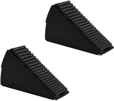 Deur Stopper Set - Deurvastzetter Wedge - Deuren Open Houden - Antisliplaag - 2 Stuks - Zwart
