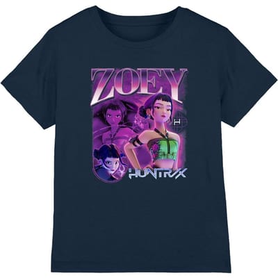 K-Pop Demon Hunters Kinderen/Kinderen Huntr/X Zoey T-Shirt (Marine)