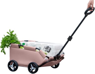 Huisdieren Kinderwagen - Reistrolley Huisdier - Comfortabel Vervoer - Lichtgewicht Opvouwbaar - 49 x 358 cm - Roze