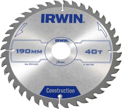 Irwin Construction Serie - Cirkelzaagblad - 150mm - 20mm - 30 Tanden - Voor Alle Soorten Hout