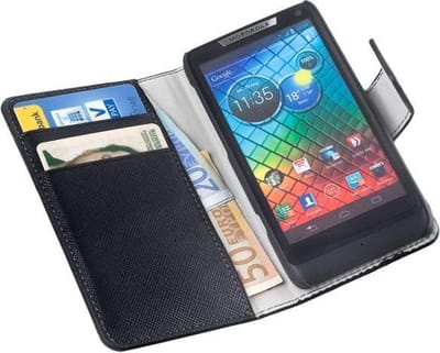 LELYCASE Bookstyle Case Cover Hoesje Motorola Razr i XT890 Zwart