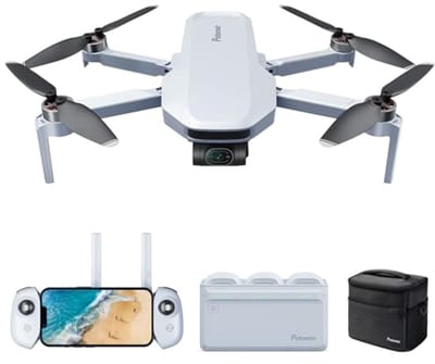Potensic ATOM Fly More Combo, drone met 4K UHD-camera en 3-assige gimbalstabilisatie, GPS-positiebepaling, draagbaar en eenvoudig te bedienen, 96 min
