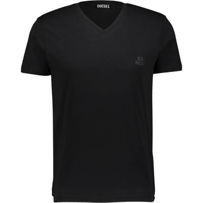 Diesel tonaal logo V-hals zwart T-shirt