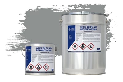 Wixx 2K PU 450 Betoncoating - 10L - RAL 7042 | Verkeersgrijs A