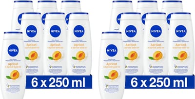 Nivea Care Douchegel Apricot en Apricot Seed Oil - Voordeelverpakking 12 x 250 ml