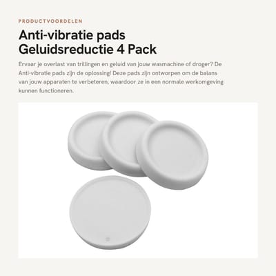 Dailygoods- Anti-vibratie Pads - Trillingsdempers Wasmachine - Trillingsdempers Droger - Trillingsmat - Universele Toepassing - Hoogwaardig Materiaal