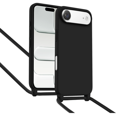ShieldCase Hoesje met telefoonkoord (zwart) geschikt voor iPhone Air - Telefoonhoesje met koord - Beschermende case - Slanke cover