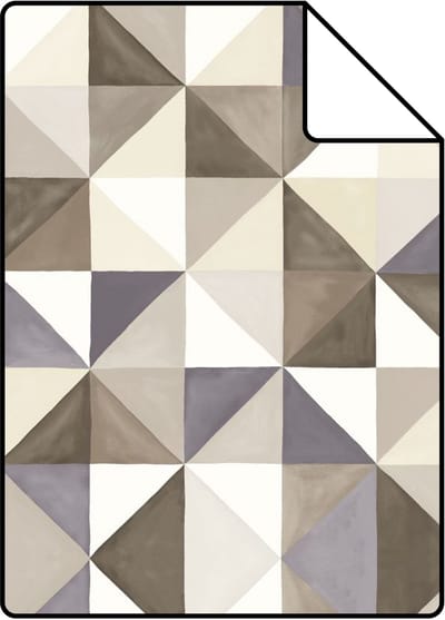 Proefstaal Origin Wallcoverings behang kubisme bruin en beige - 26,5 x 21 cm - 346909-S