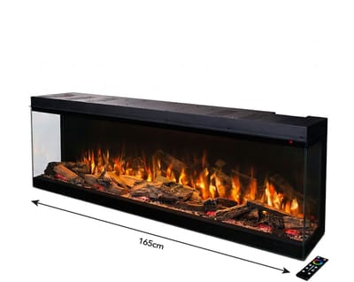 Xaralyn Elektrische inbouwhaard - Fogo Forest 165 - alle kleuren - 1500 Watt verwarming - met afstandsbediening - Cinewall haard - geschikt voor TV 65 inch