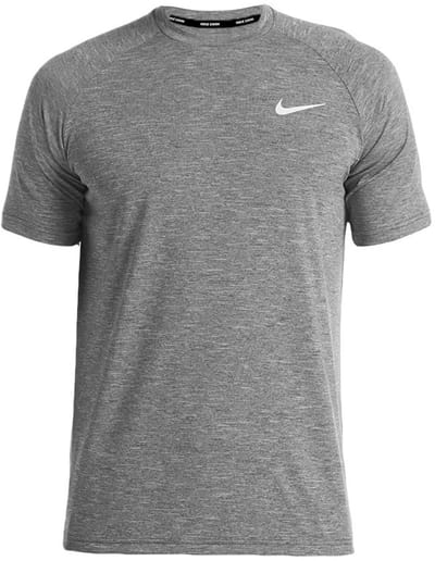 Nike heren zwemshirt heather hydroguard grijs