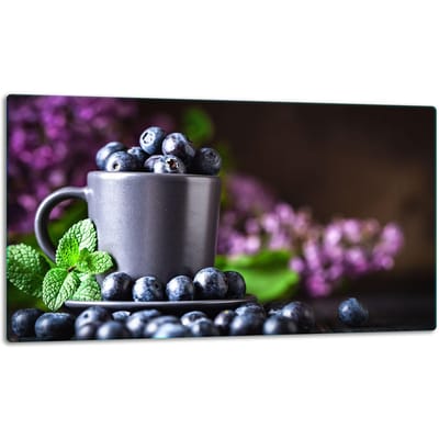 TMK ArtDeko - Glazen Snijplank - 52x30 cm - Inductie en Meer - Levendige Kleuren - Veilige Randen