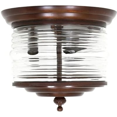 KS Verlichting Plafondlamp Seabury Antiek Koper