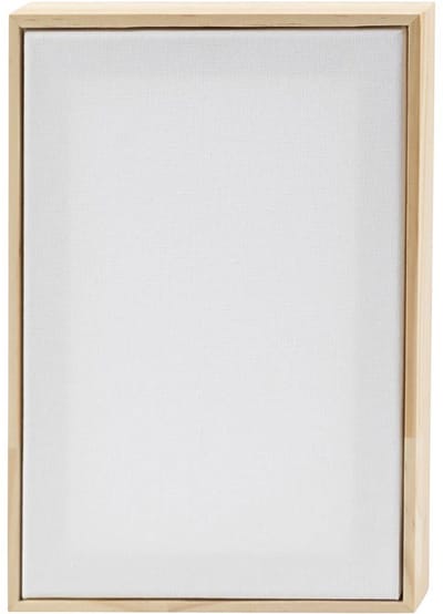 Creativ Company canvas schilderdoek met lijst 15,8x23,8 cm wit 10 stuks.