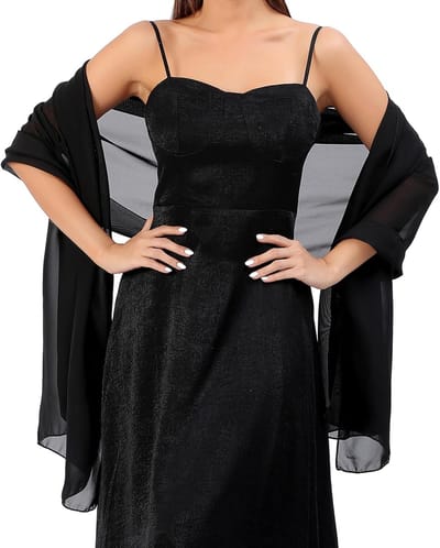 Sjaals en omslagdoeken voor avondjurken, chiffon dames elegante zachte zijdeachtige wraps bruidsfeest bruiloft sjaals