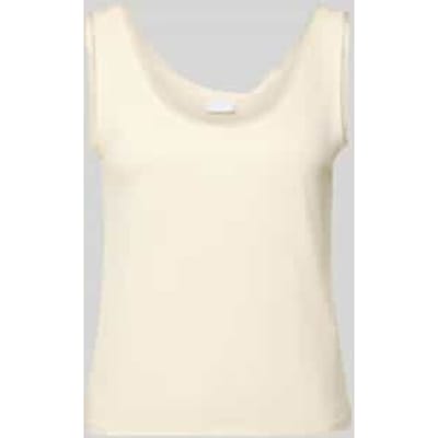 Tanktop met ronde hals en afgeronde zoom