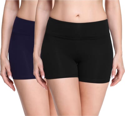 Merry Style Dames Leggings 2 Pack - Sport - Vrijetijdsbroek - Korte - Viscose - Zwart / Navy blauw (2Pack) - XS - MS-MS10-284-LE-2P