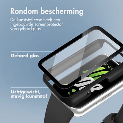 Screen protector - Geschikt voor Samsung Galaxy Fit 3 - Full Cover Hard Case / Beschermend Hoesje - Zwart