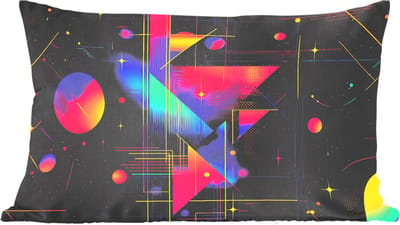 Sierkussens - Kussentjes Woonkamer - 60x40 cm - Driehoeken - Cirkels - Abstract - Sterren