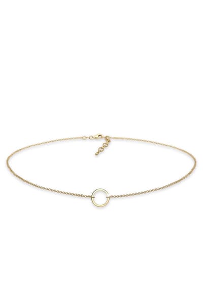 Elli Halsketting Chokerketting 925 Sterling Zilver verguld