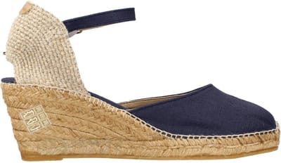 Espadrilles met sleehak van jute en gesp | CALDES