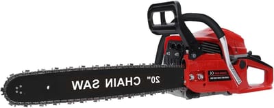 Gas Kettingzaag - Benzine Zaag - Bomen Snoeien - Krachtige 58CC Motor - 20 Inch - Rood