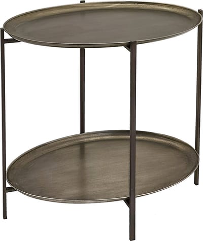 Clayre & Eef Bijzettafel 65x45x61 cm Bruin Ijzer
