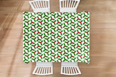 Kerst Tafelkleed - Kerstmis Decoratie - Tafellaken - Patronen - Kerstmis - Maretak - 200x150 cm - Kerstmis Versiering - Tafeldecoratie Kerstmis - Kerstdecoratie tafel - Tafelversiering