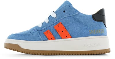 Shoesme Blauwe Sneaker - Sneakers Kinderen - Jongens - BLUE ORANGE - Suède - Maat 26