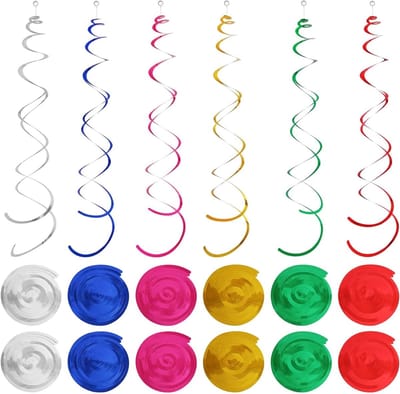 Kleurrijke Spiraal Slingers voor Verjaardagsfeesten - Feestdecoratie in 5 Kleuren, Carnaval en Party Decoratie