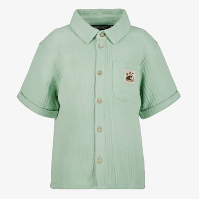 Unsigned jongens mousseline blouse groen - Maat 92
