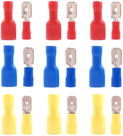 Kabelschoenen Elektrische Connectoren - Platte Stekkers Knelverbinders - Snel Elektrische Verbindingen - Knelverbinding Set - 120 stuks - Diverse Kleuren