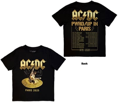 AC/DC - PWR'DUP In Paris EU Tour '25 Heren Tshirt - 2XL - Zwart