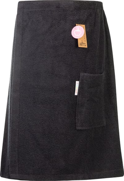 ARTG® Towelzz - Sauna Kilt - Heren - met klittenband - Zwart - Black - (tot 150 cm heupomvang)