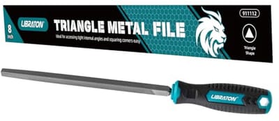Driehoekige metalen vijl 8 inch - Ergonomische handvijl voor metaalbewerking, hout en kunststof