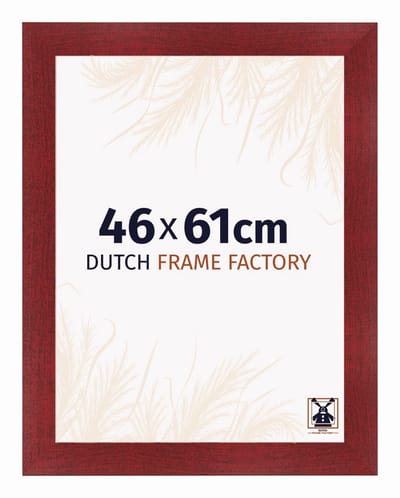 Fotolijst 46x61 cm - MDF - Wijnrood Geveegd - Praag