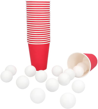 Boland - Set drankspel Beer pong - Bierfeest - Housewarming - Verjaardag - Vrijgezellenfeest - Oud en Nieuw