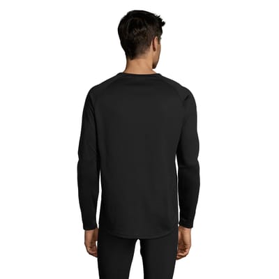 SOLS Heren Sport T-shirt met lange mouwen (Zwart)