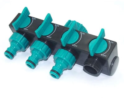 Dailygoods - 4-Weg Waterverdeler Slang Splitter voor Tuin - Slang Connector