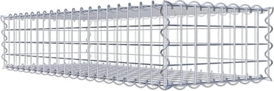 Draadkorven voor stenen - Vulbare manden - Tuin decoreren - Individuele vormgeving - 100 x 20 x 40 cm - Zilverkleurig
