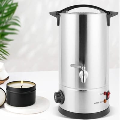 Digitale Wax Melter - Kaars Smeltpot - Kaarsen Maken - Nauwkeurige Temperatuur - 10 Lbs Capaciteit - Zilver